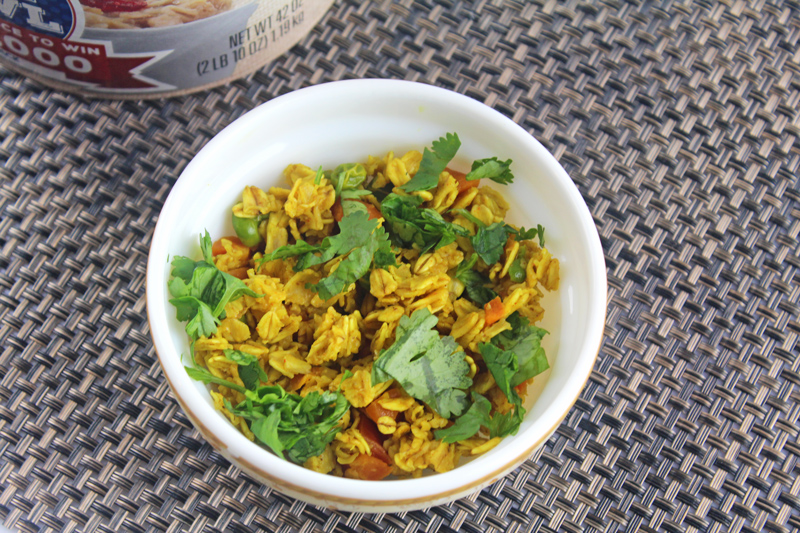 Microwave Savory Oats StirFry (Oats Upma) wholegreens